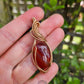 Carnelian Agate and Bronze Necklace