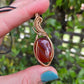 Carnelian Agate and Bronze Necklace