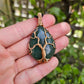 Green Aventurine and Bronze Tree Necklace