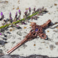 Purple Cubic Zirconia & Copper Sword Necklace