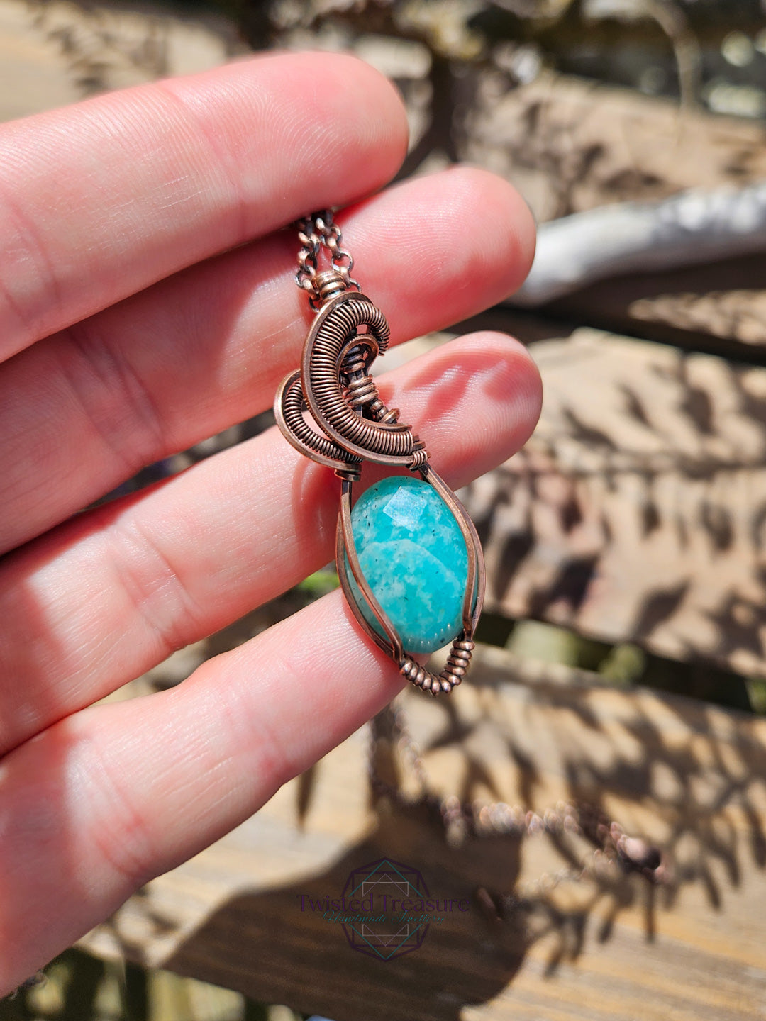 Amazonite and Copper Necklace