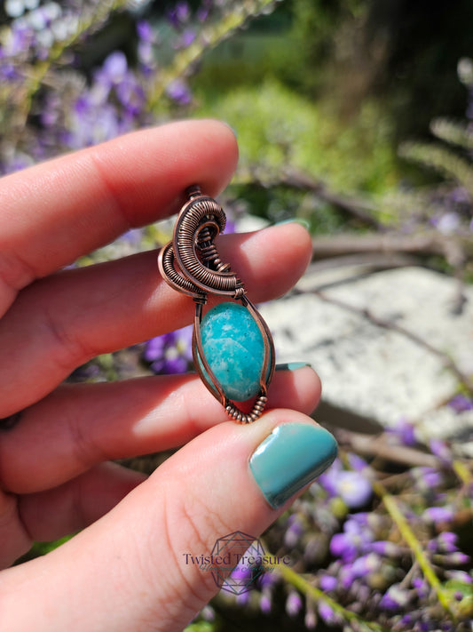 Amazonite and Copper Necklace