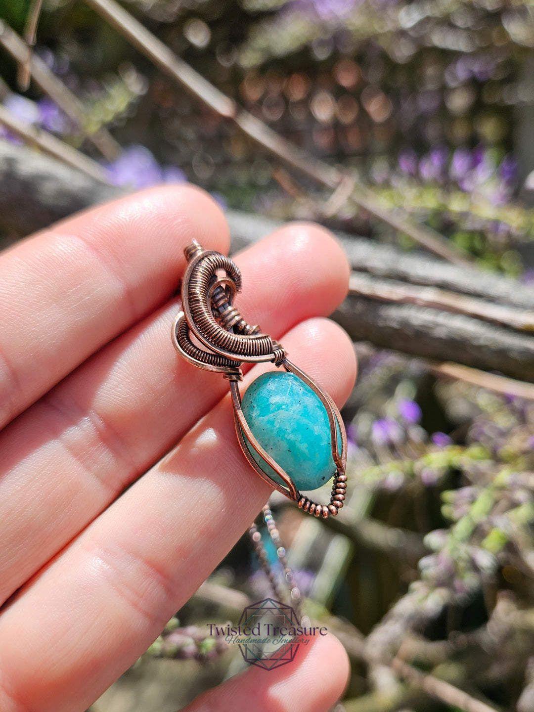 Amazonite and Copper Necklace
