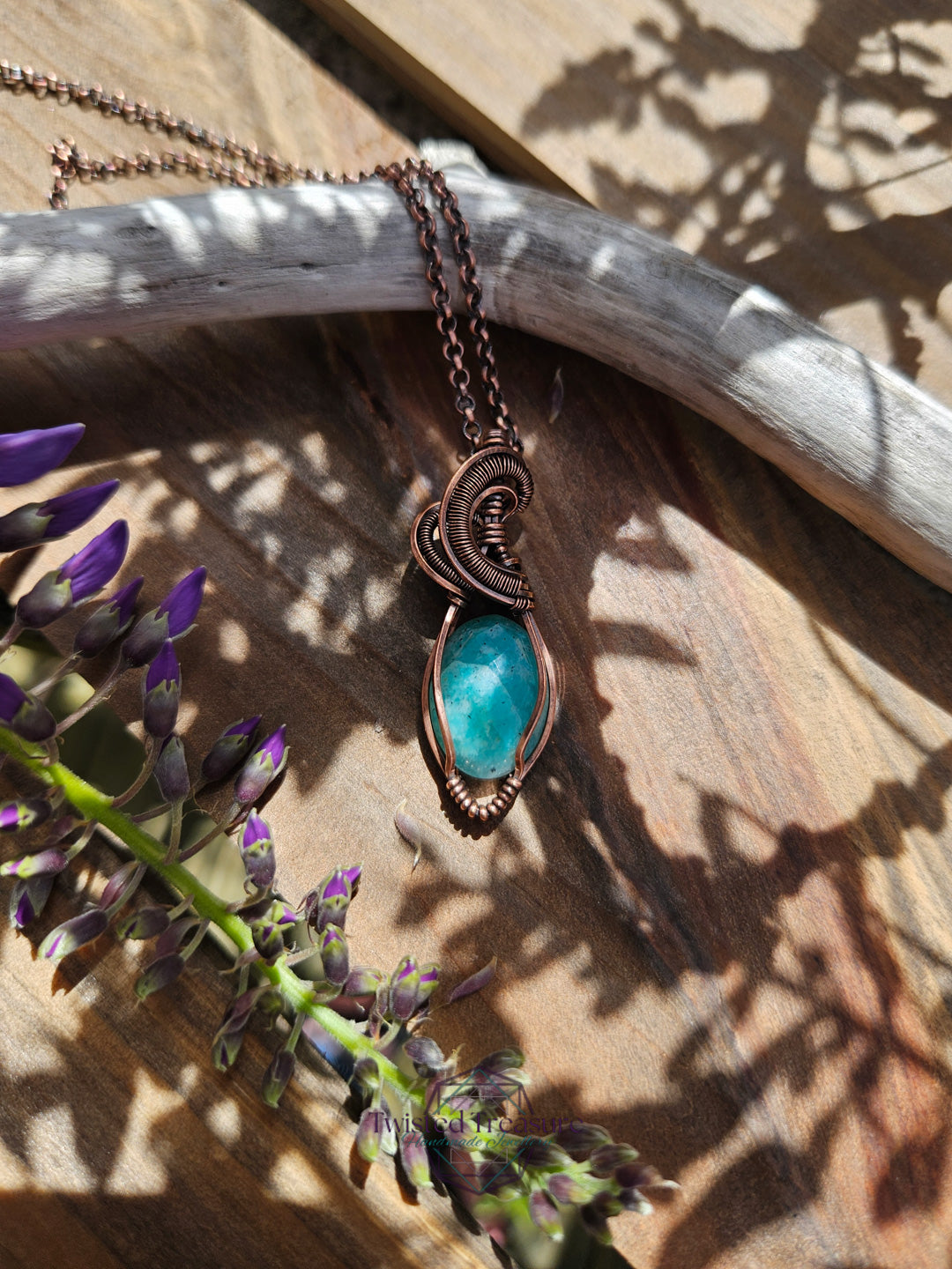 Amazonite and Copper Necklace