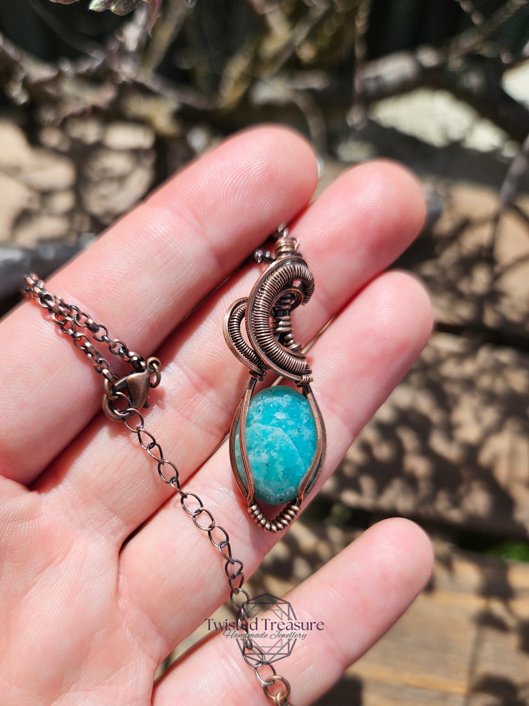 Amazonite and Copper Necklace