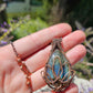 Labradorite and Copper Lotus Necklace