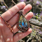 Labradorite and Copper Lotus Necklace
