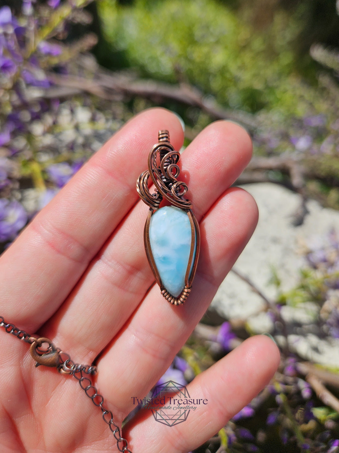 Larimar and Copper Necklace