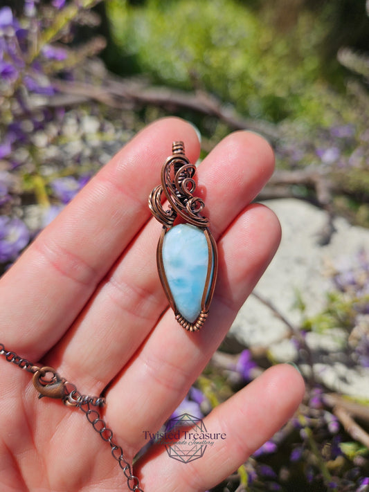 Larimar and Copper Necklace