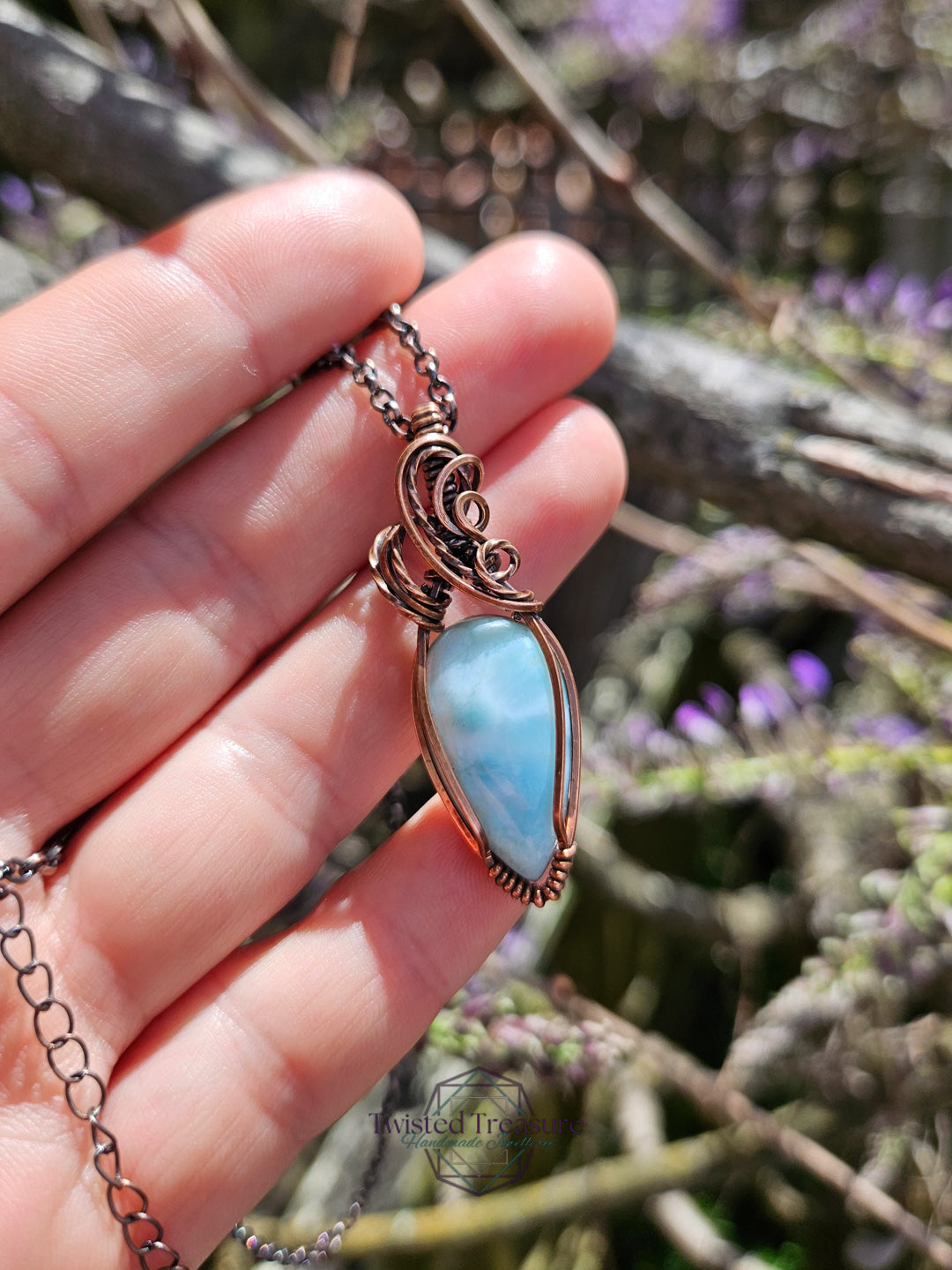 Larimar and Copper Necklace
