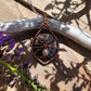 Fossilized Palm Root, Pyrite and Copper Spider Necklace
