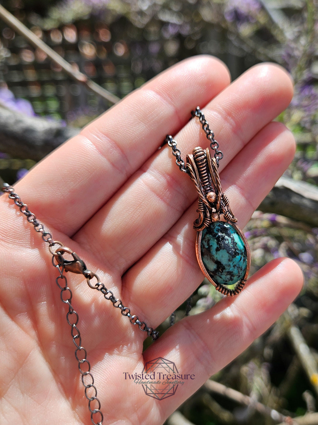 African Turquoise and Copper Necklace