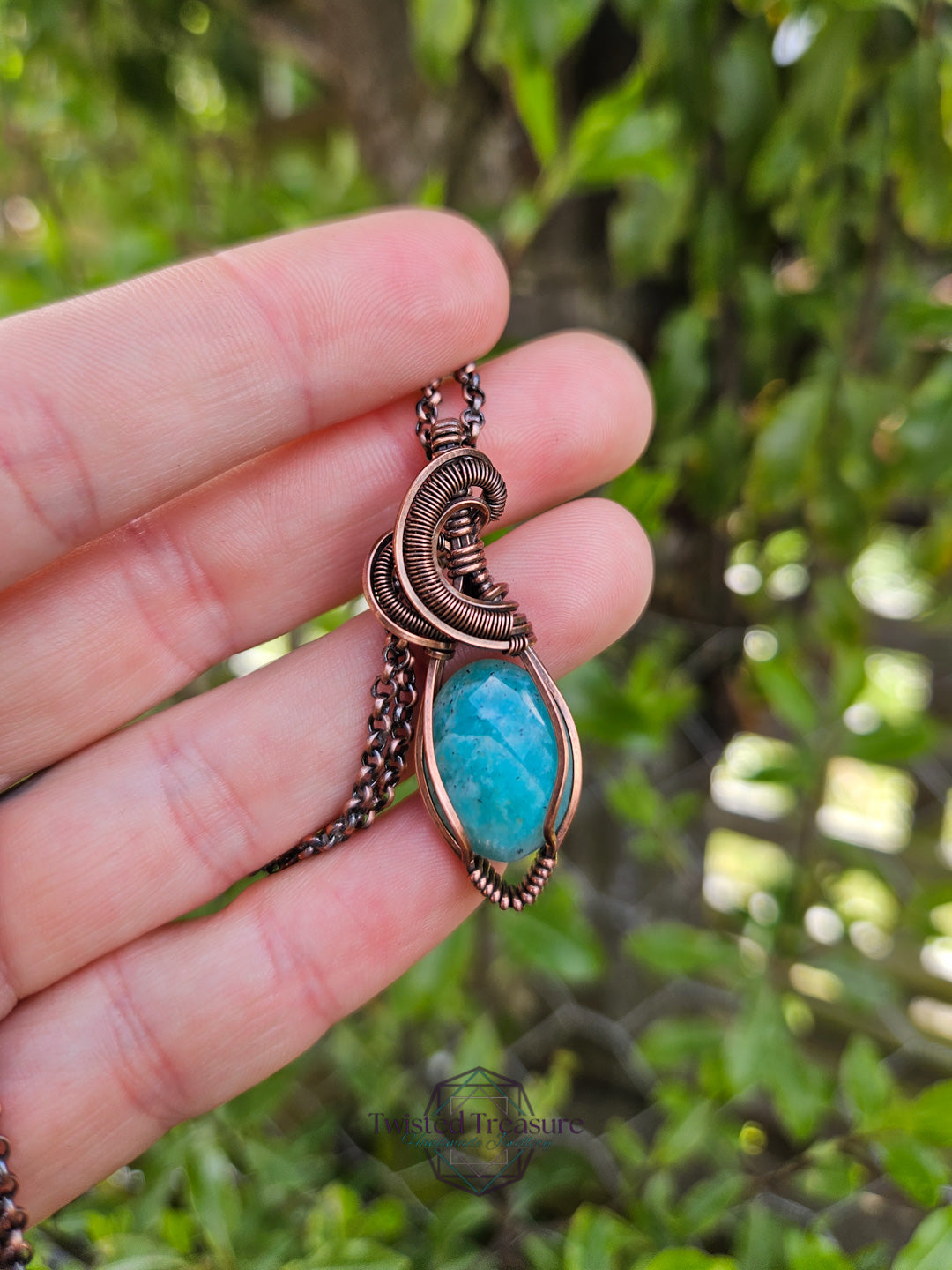 Amazonite and Copper Necklace