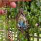 Labradorite and Copper Lotus Necklace