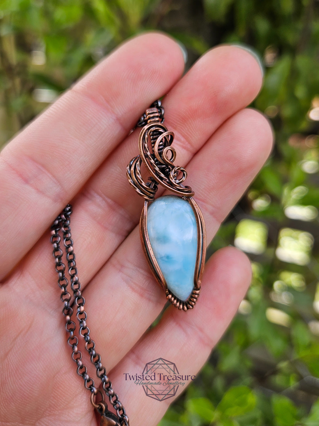 Larimar and Copper Necklace