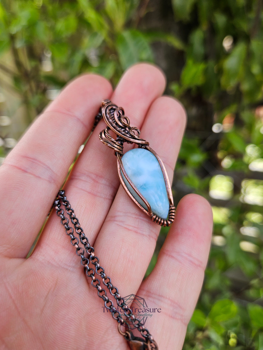 Larimar and Copper Necklace