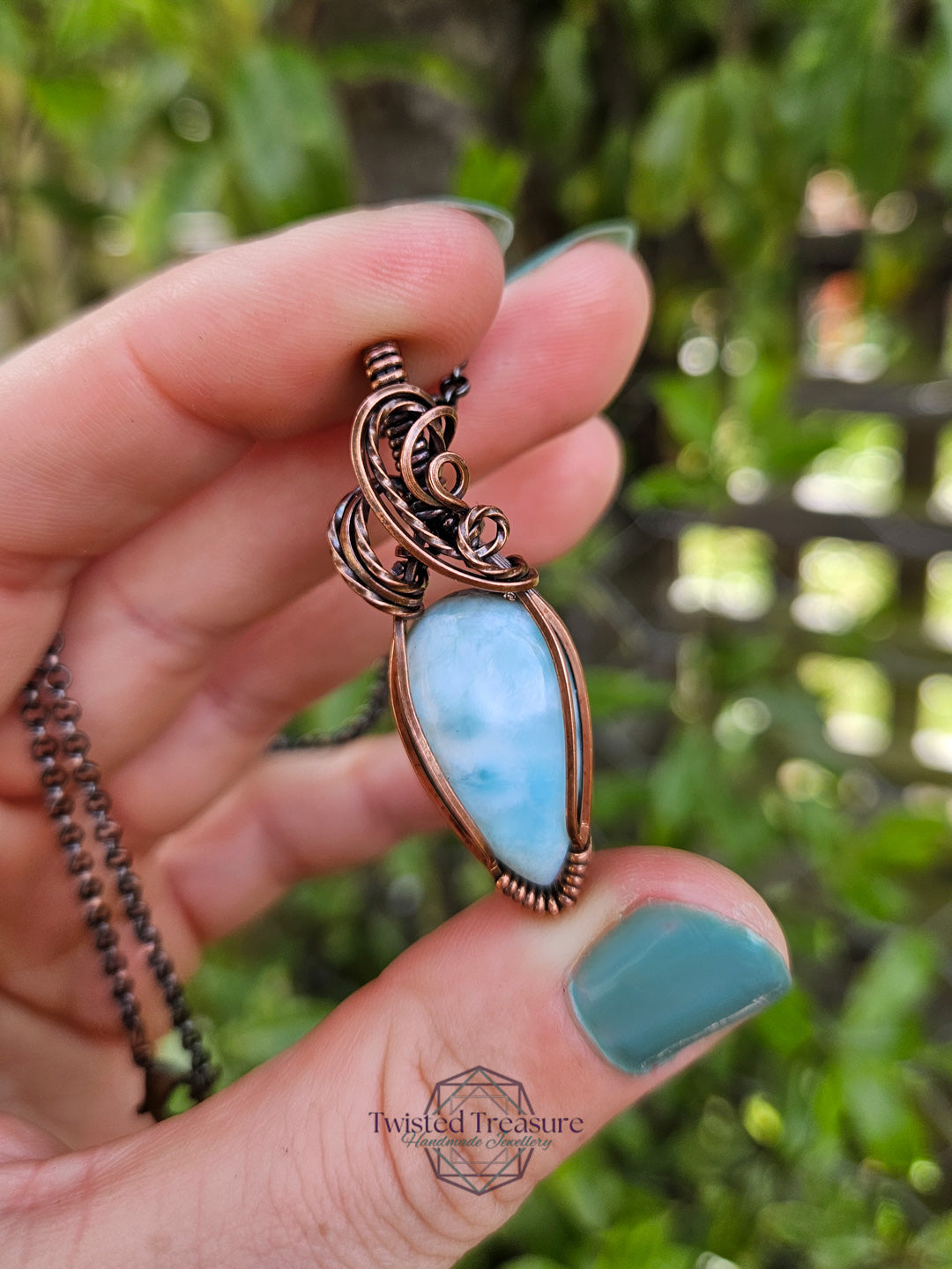 Larimar and Copper Necklace
