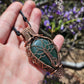 Green Aventurine and Copper Tree Necklace