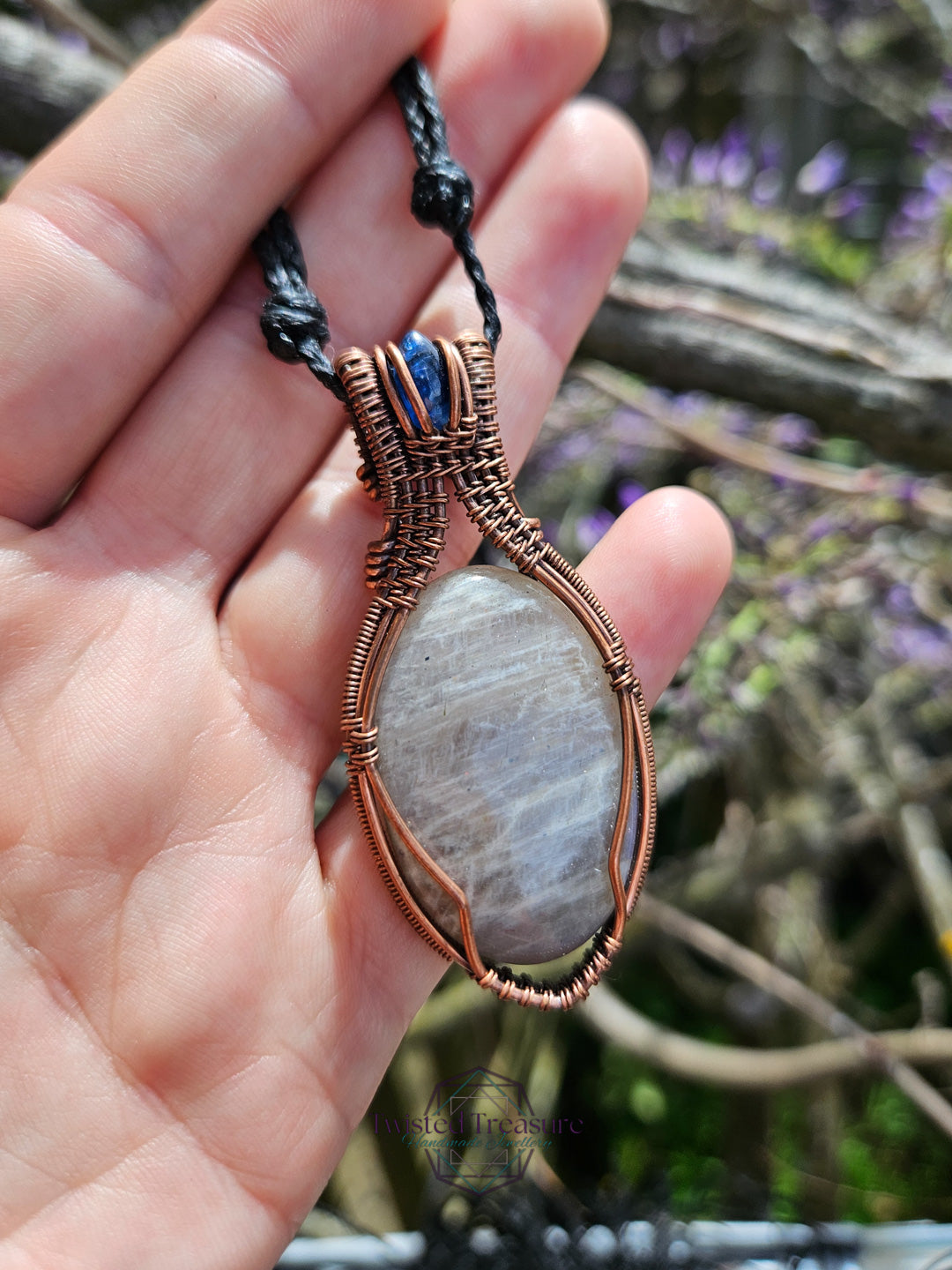 Belomorite, Kyanite and Copper Necklace
