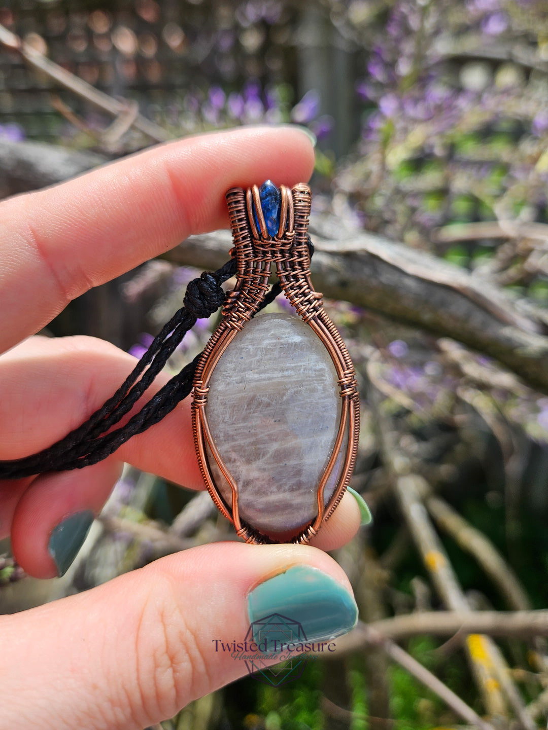 Belomorite, Kyanite and Copper Necklace