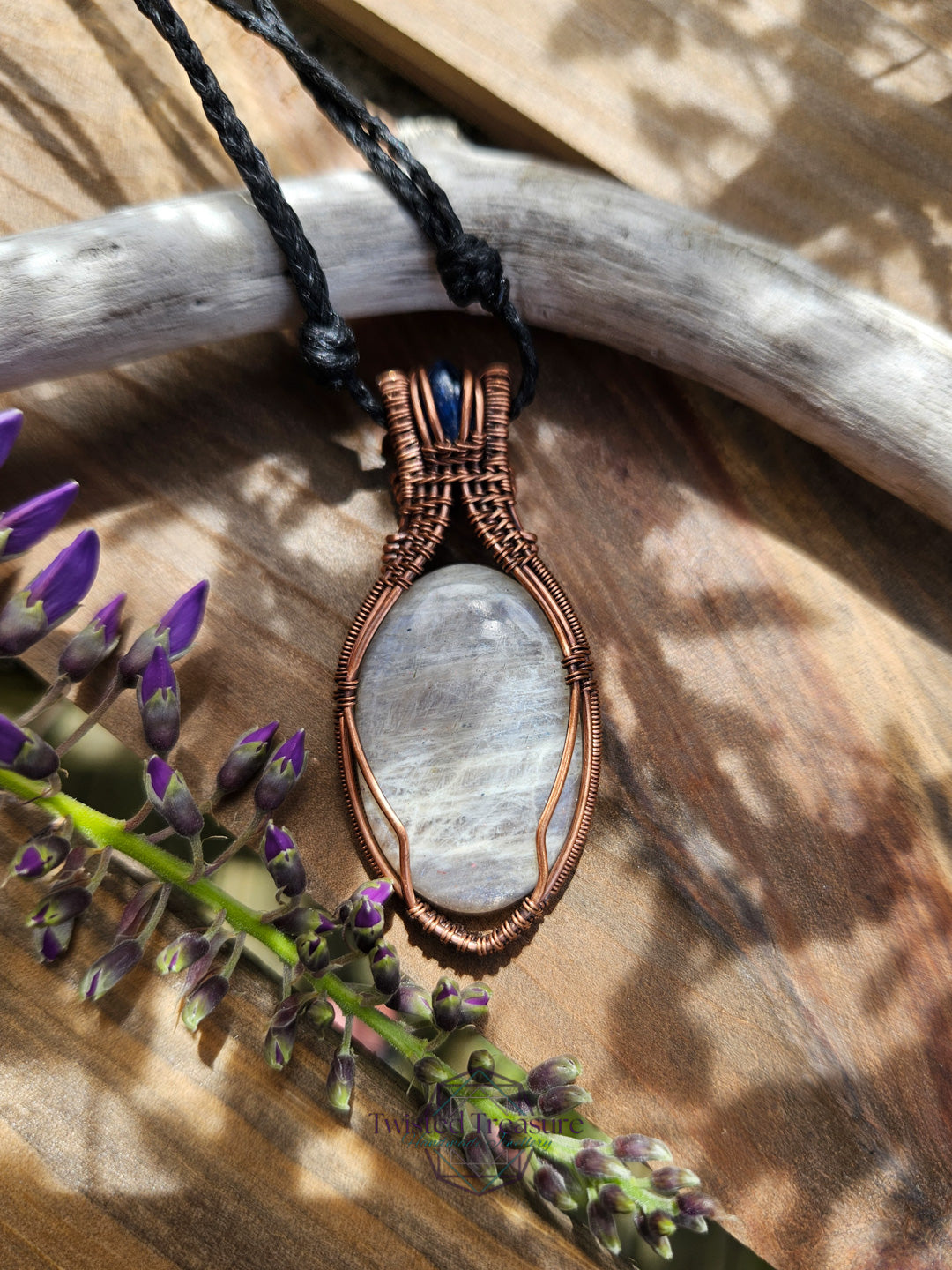 Belomorite, Kyanite and Copper Necklace
