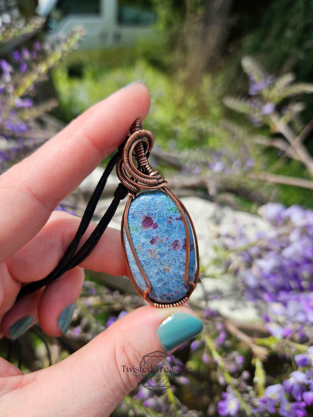 Ruby Kyanite and Copper Necklace