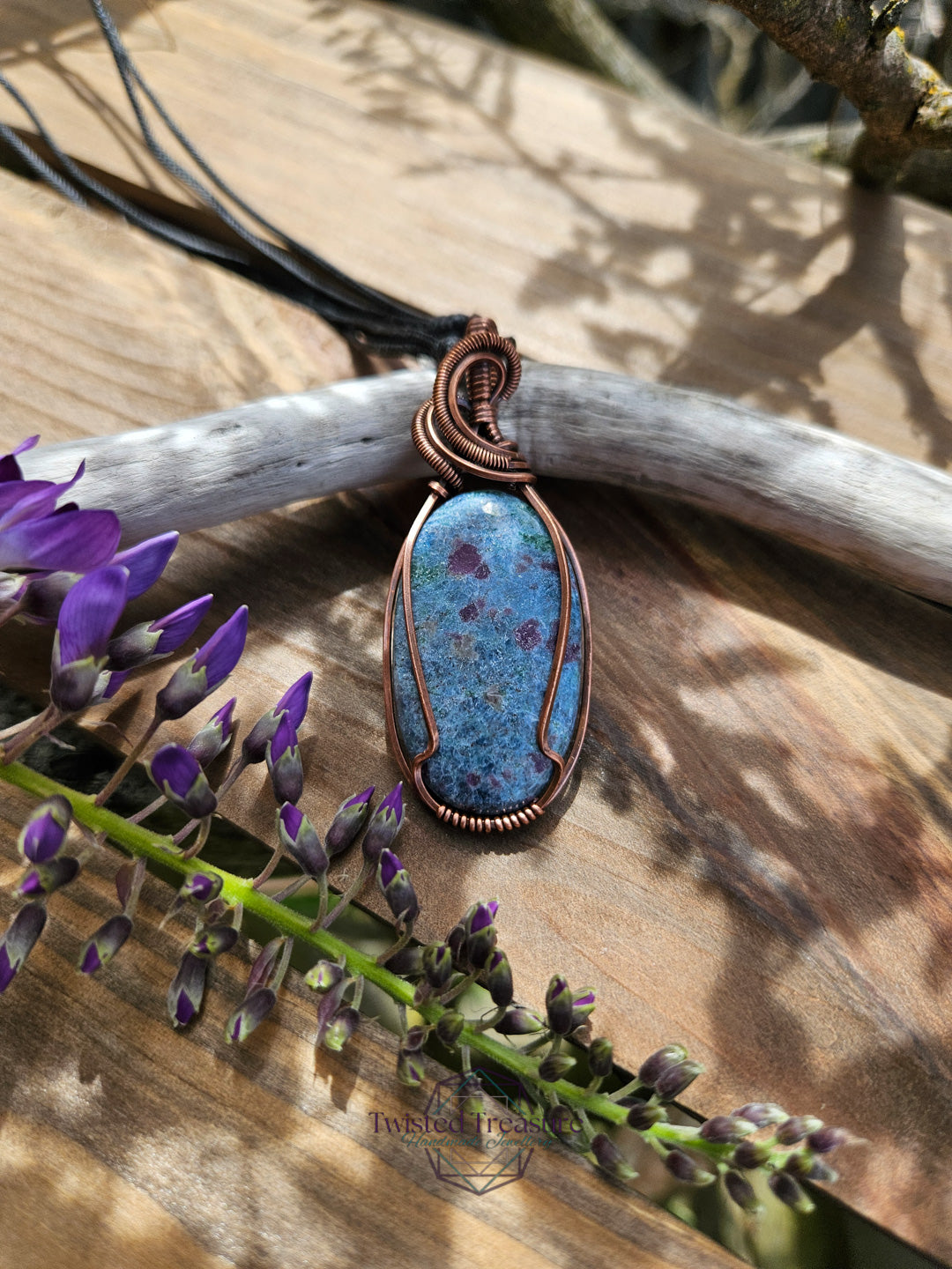 Ruby Kyanite and Copper Necklace