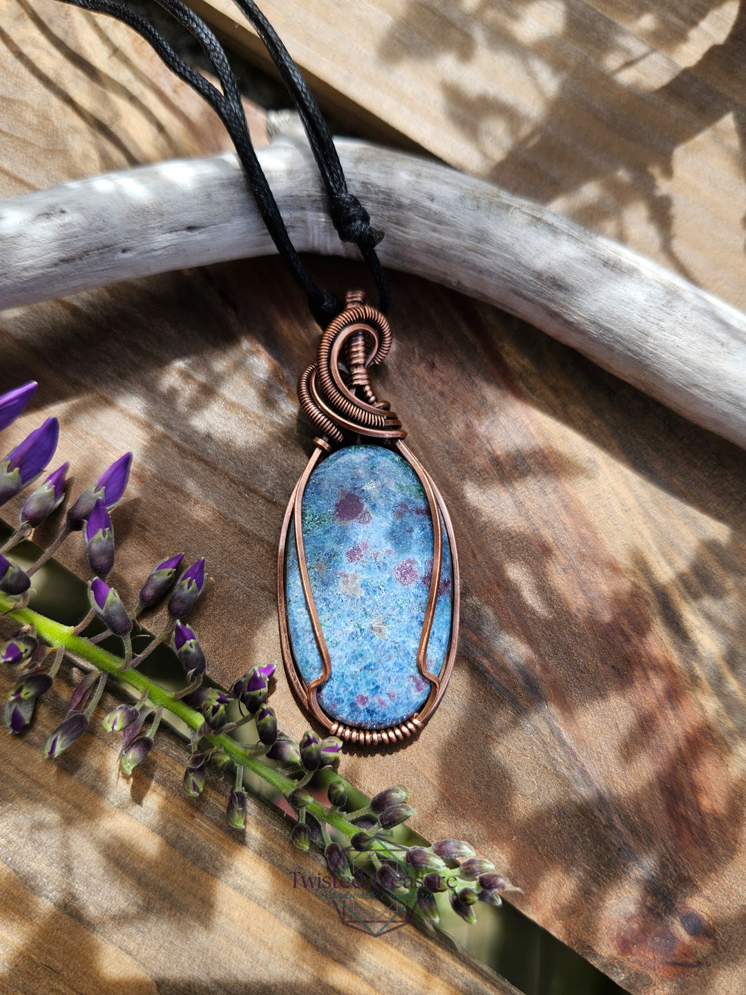 Ruby Kyanite and Copper Necklace