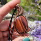 Red Tigers Eye and Copper Necklace