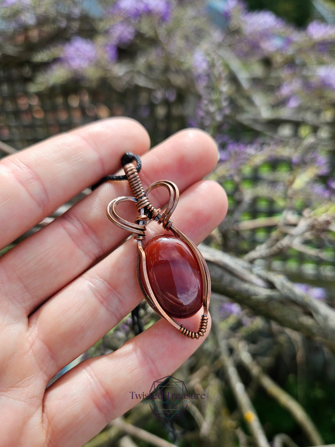 Carnelian Agate and Copper Necklace