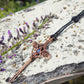 Blue Cubic Zirconia & Copper Sword Necklace