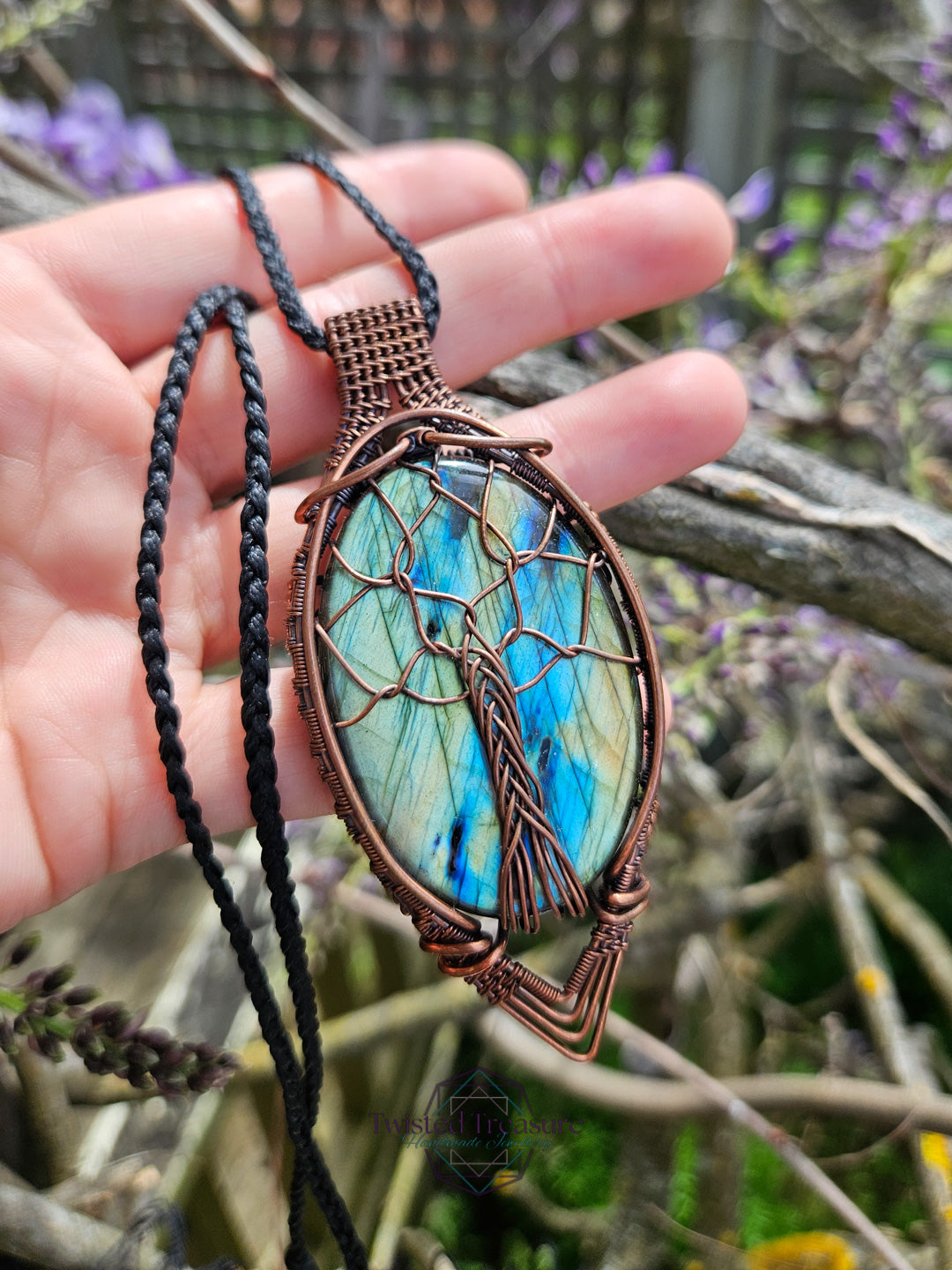 Labradorite and Copper Tree of Life Necklace