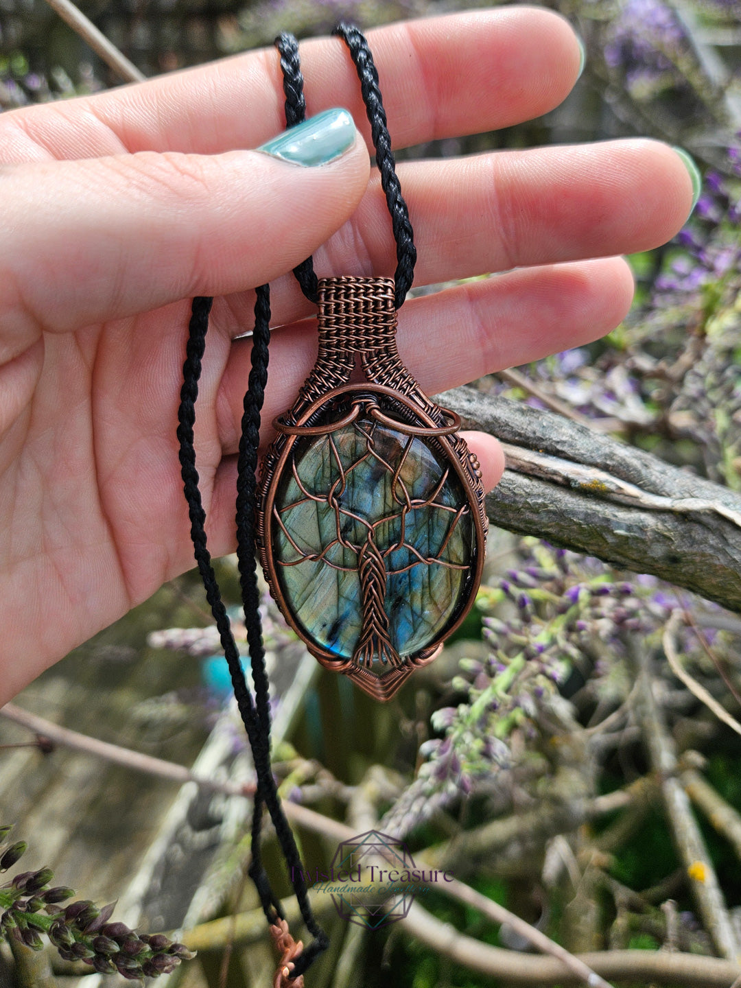 Labradorite and Copper Tree of Life Necklace