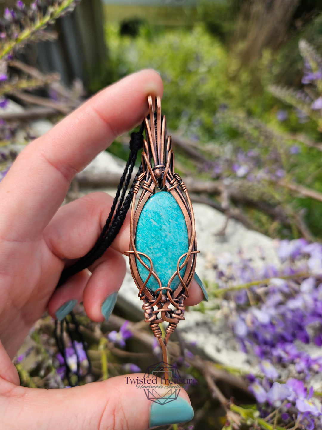 Amazonite and Copper Necklace