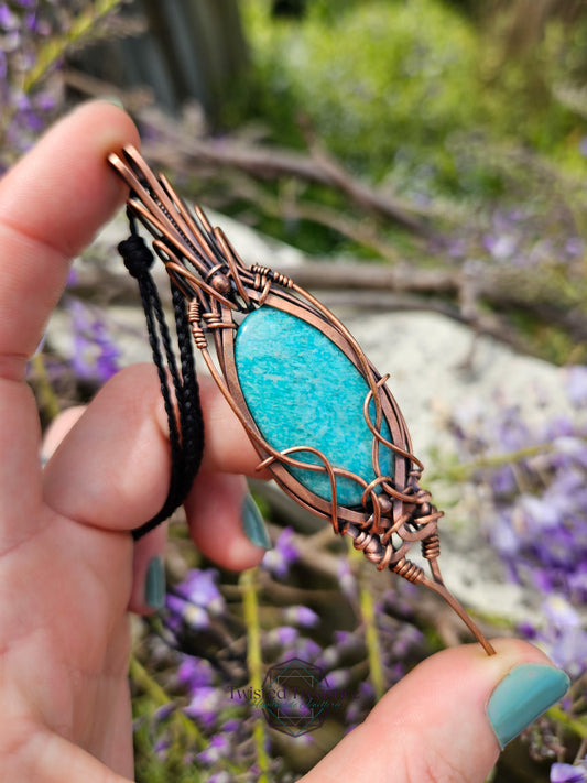Amazonite and Copper Necklace