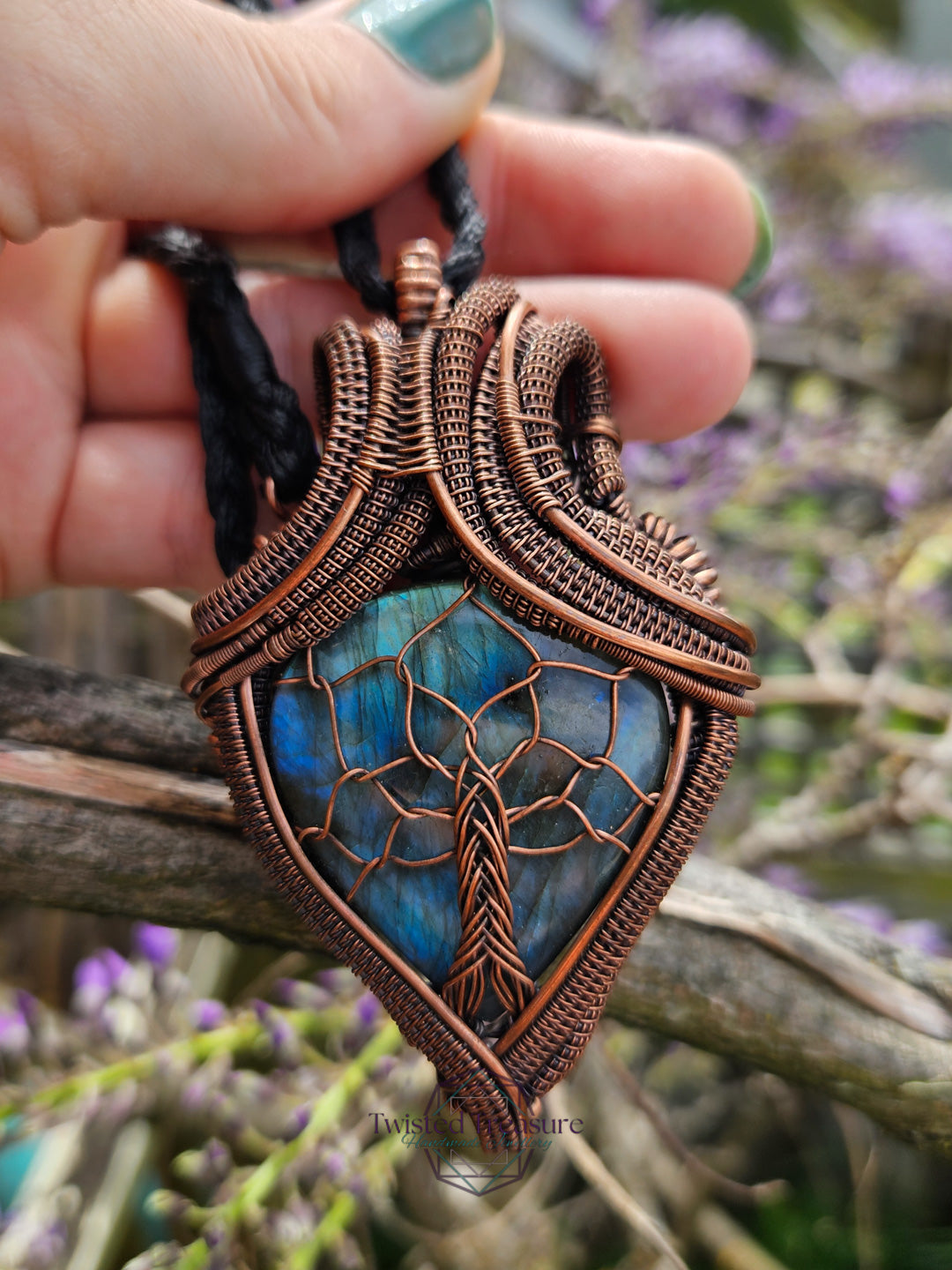 Labradorite and Copper Tree of Life Necklace