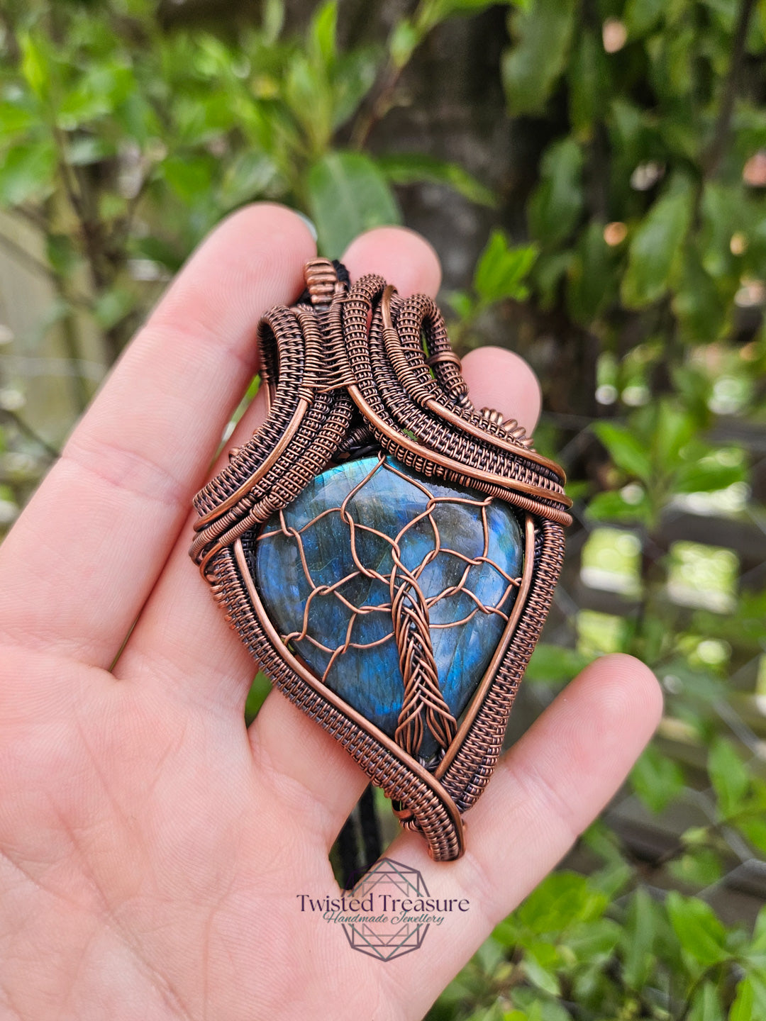 Labradorite and Copper Tree of Life Necklace