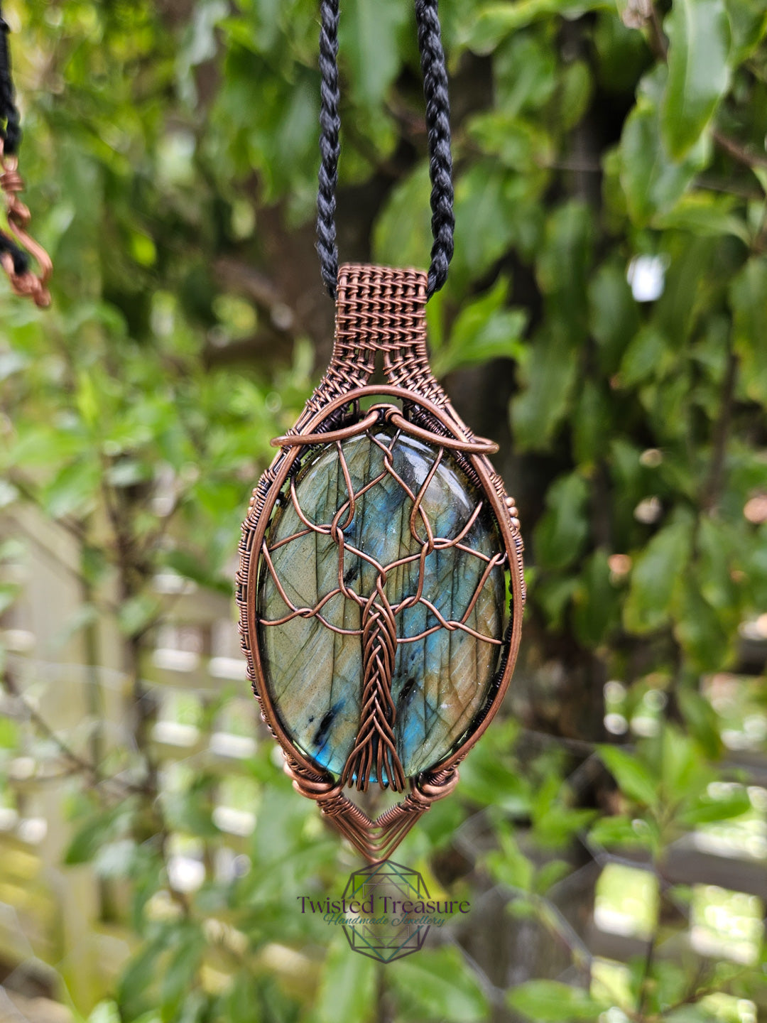 Labradorite and Copper Tree of Life Necklace