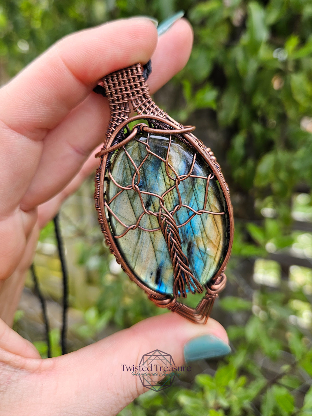 Labradorite and Copper Tree of Life Necklace