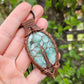 Hemimorphite and Copper Tree of Life Necklace