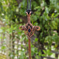 Blue Cubic Zirconia & Copper Sword Necklace