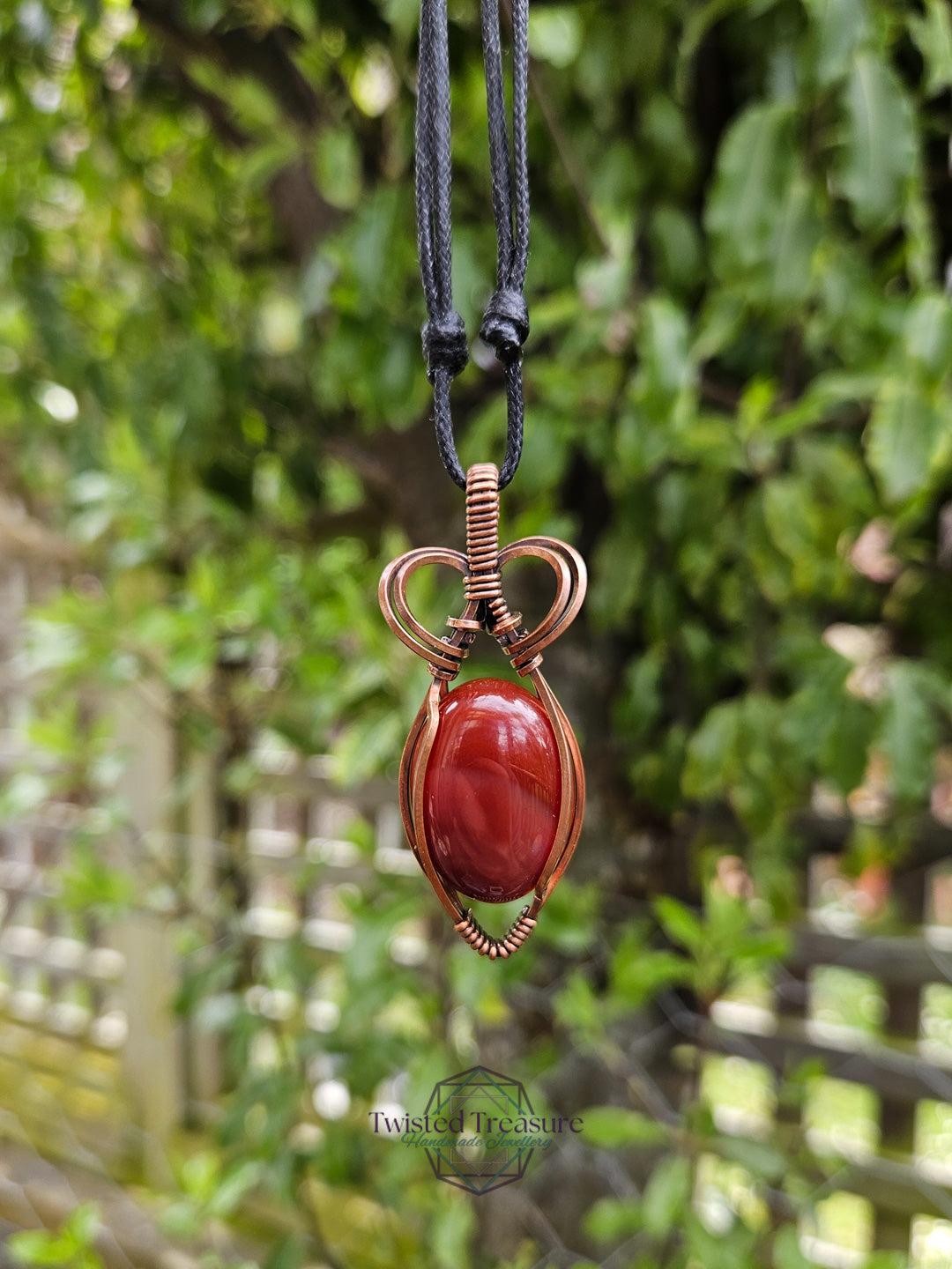 Carnelian Agate and Copper Necklace