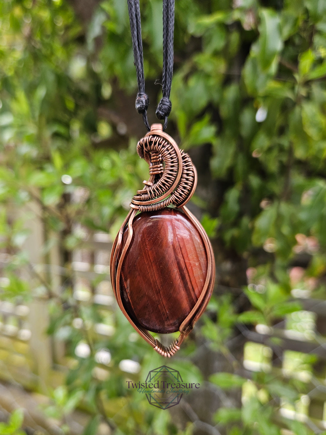 Red Tigers Eye and Copper Necklace