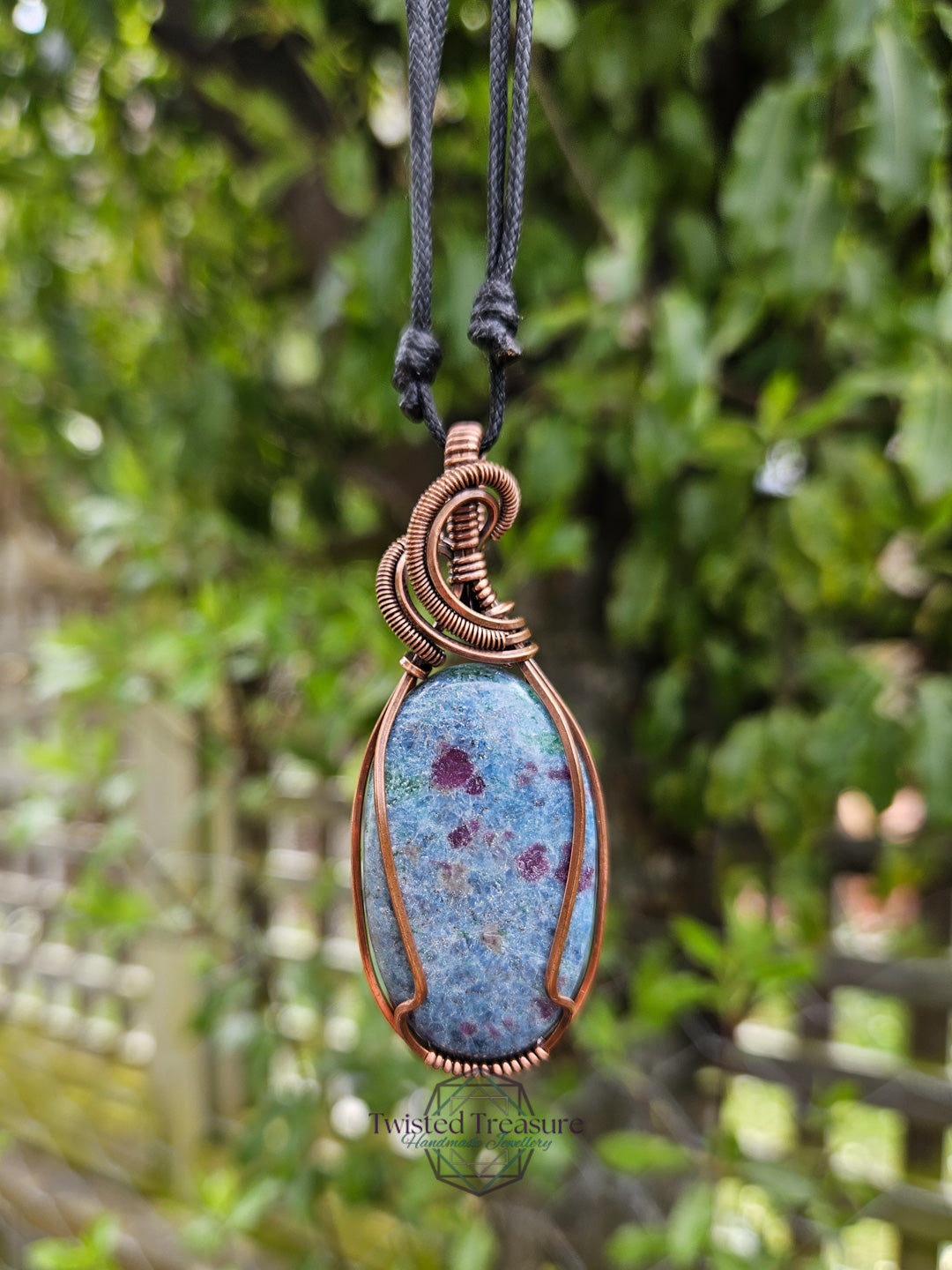 Ruby Kyanite and Copper Necklace