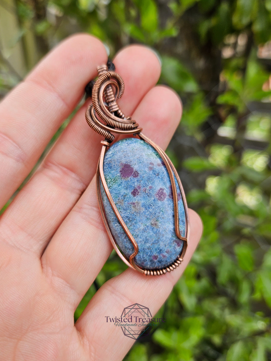 Ruby Kyanite and Copper Necklace