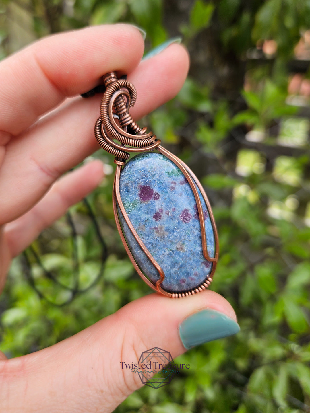 Ruby Kyanite and Copper Necklace