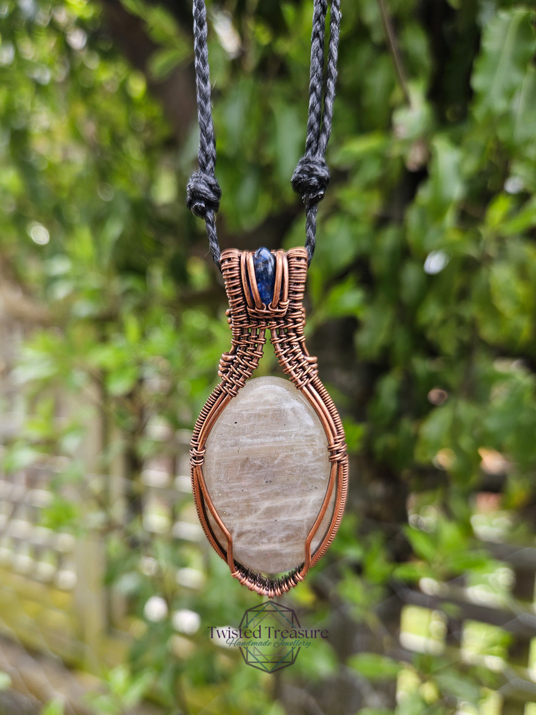 Belomorite, Kyanite and Copper Necklace