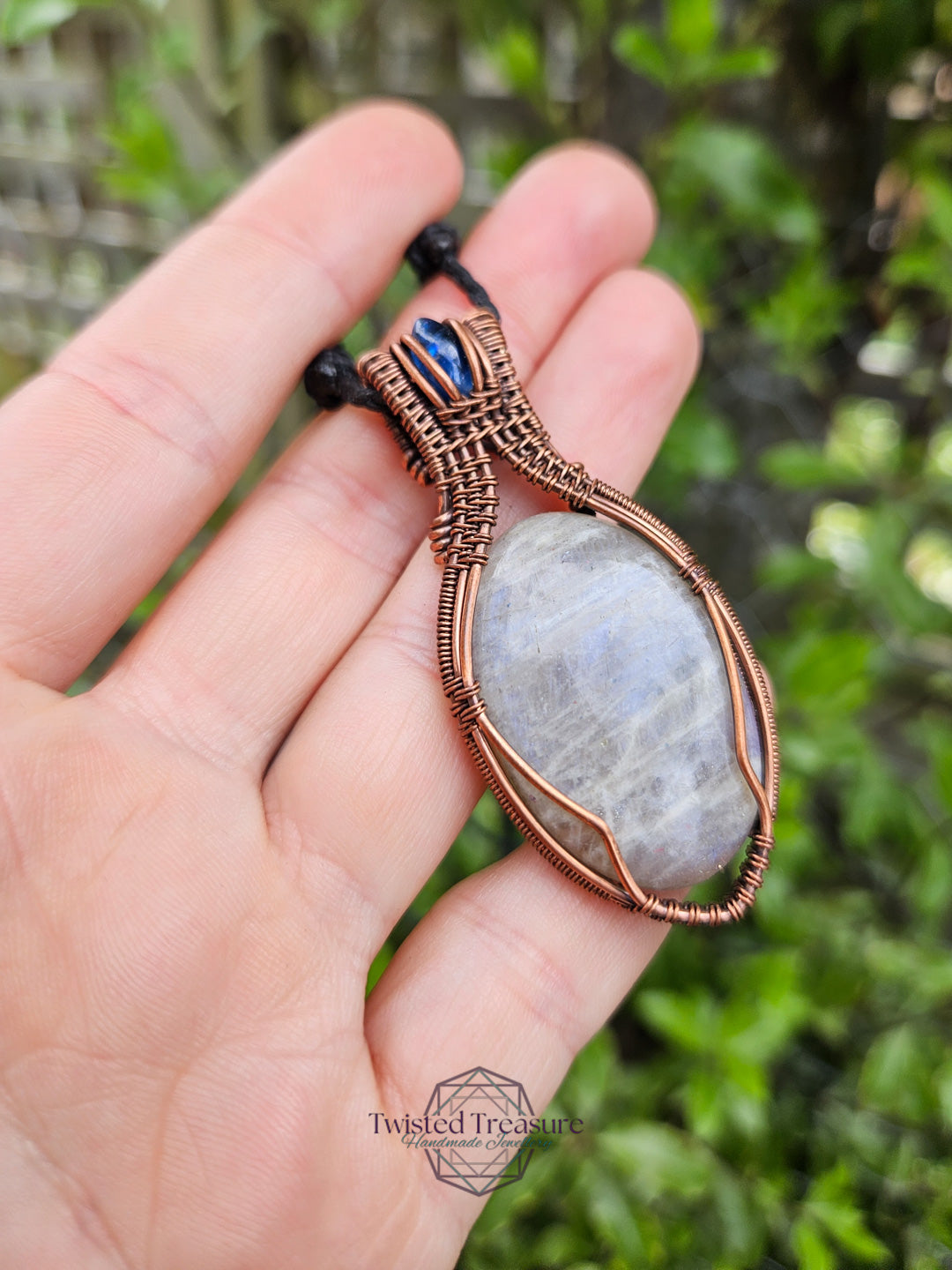 Belomorite, Kyanite and Copper Necklace