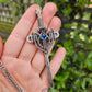 Blue Cubic Zirconia & Sterling Silver Sword Necklace