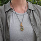 Prehnite and Bronze Necklace